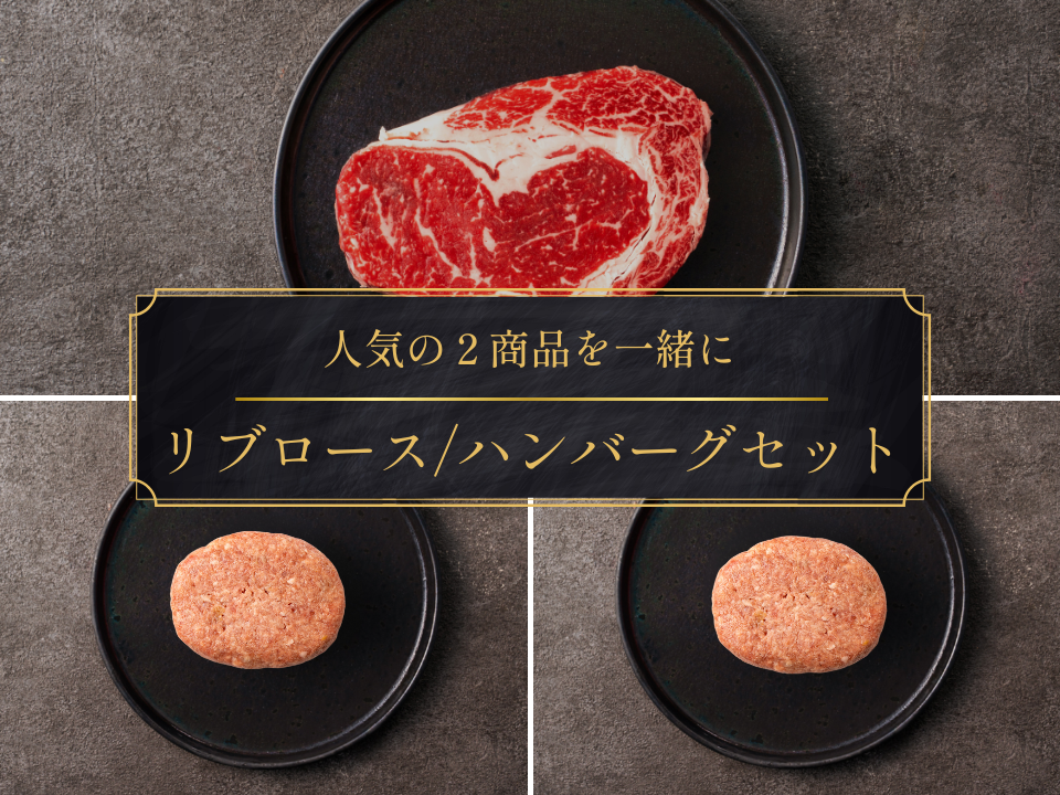 リブロースステーキ/ハンバーグセット