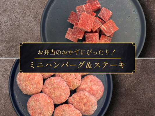 【家計応援＊25％OFF】［～11/1まで］お弁当のおかずに！ミニハンバーグ＆さいころステーキセット（計900g）