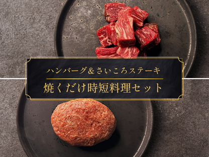 【29の日】［冬の家計応援まつり］ハンバーグ＆さいころステーキ焼くだけ時短料理セット（1.0kg）