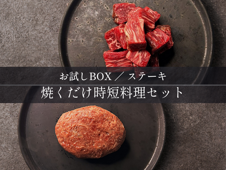 【お試しBOX】さいころステーキ300g＆プレミアムハンバーグ240g