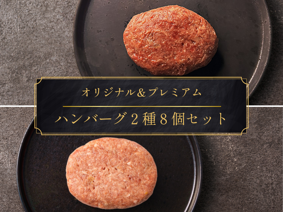 【15％OFF】［～10/12まで］ハンバーグ２種８個食べ比べセット（計880g）
