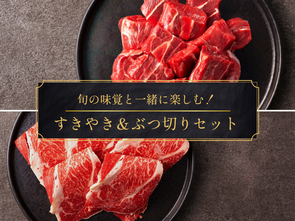【お試しBOX＊25％OFF】［～10/25まで］秋の味覚と楽しむ！ごちそうすき焼き＆ホロホロ煮込みセット（800g）