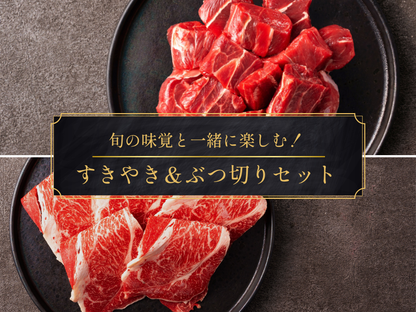 【お試しBOX＊25％OFF】［～10/25まで］秋の味覚と楽しむ！ごちそうすき焼き＆ホロホロ煮込みセット（800g）