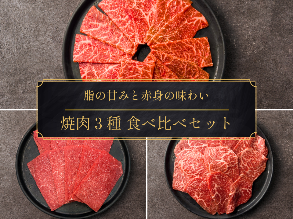 【家計応援】里山牛 焼肉３種 食べ比べセット（750g）